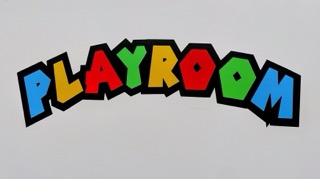 Mario Playroom Sign Multilayer Vinyl mario playroom